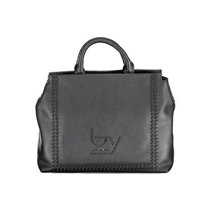 Shoulder Convertible Handbag by BYBLOS for women in faux grained leather black features an exquisite silhouette, showcasing a secure , ample built-in-compartments, document-holder & internal-pockets, and exquisite shoulder-strap, adjustable-strap & handle for a sophisticated finish.