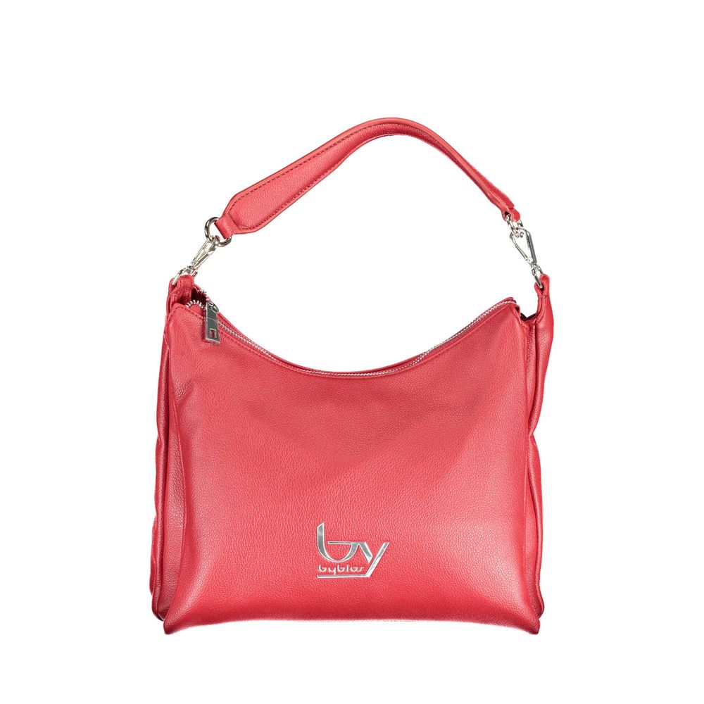 Hobo Convertible Handbag by BYBLOS for women in faux grained leather red features a exquisite silhouette with a secure zipper, ample built-in-compartments & internal-pockets, and versatile shoulder-strap, adjustable-strap & handle for a exquisite look.
