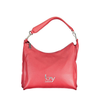 Hobo Convertible Handbag by BYBLOS for women in faux grained leather red features a exquisite silhouette with a secure zipper, ample built-in-compartments & internal-pockets, and versatile shoulder-strap, adjustable-strap & handle for a exquisite look.