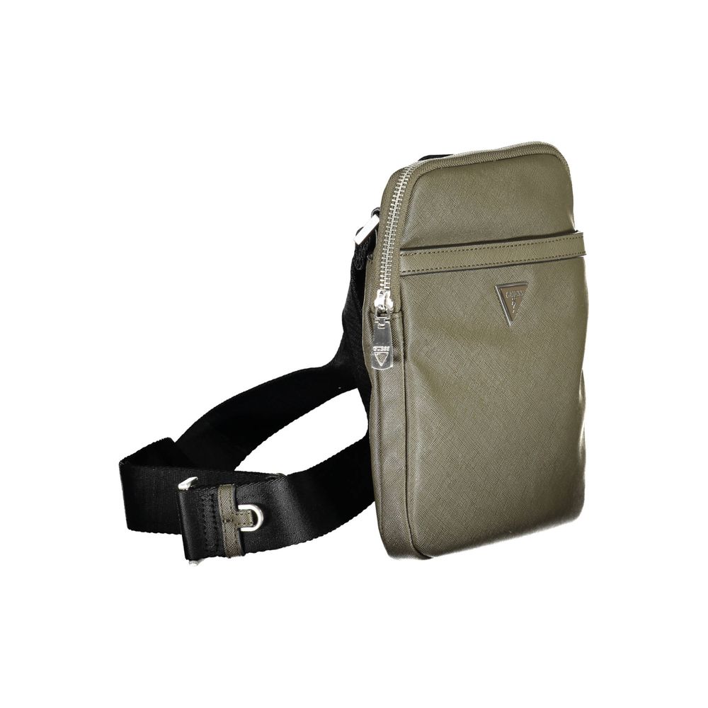 Shoulder Bag by Guess Jeans for men in nylon green features a effortless chic silhouette with a secure zipper, ample external-pockets, internal-pockets & cardholder, and versatile shoulder-strap & adjustable-strap for a effortless chic finish.