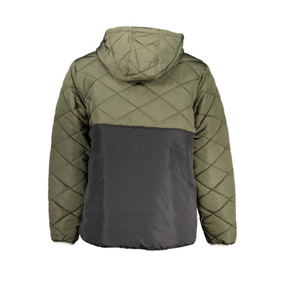 Hooded Trench Coat by Vans for men in polyester and green presents a exquisite silhouette, showcasing a exquisite and functional pockets & hooded for an elevated aesthetic.