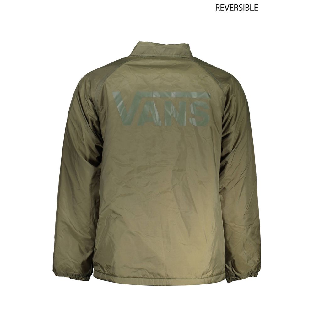 Jacket by Vans for men in nylon green & white features a smart silhouette, perfectly accentuated by its unique and functional water-resistant & pockets for a smart finish.