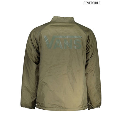 Jacket by Vans for men in nylon green & white features a smart silhouette, perfectly accentuated by its unique and functional water-resistant & pockets for a smart finish.