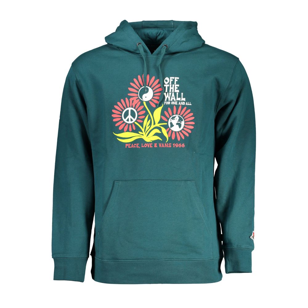 Hooded Sweatshirt Sweater by Vans for men in cotton green showcases an masterful silhouette, artfully detailed with a masterful hooded neckline and for a sophisticated, premium finish.