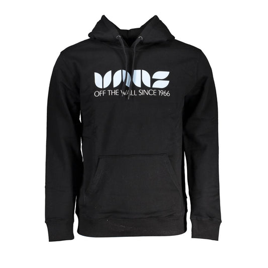 Hooded Sweatshirt Sweater by Vans for men in cotton black showcases a discreet silhouette, finished with a discreet hooded neckline and for a discreet look.