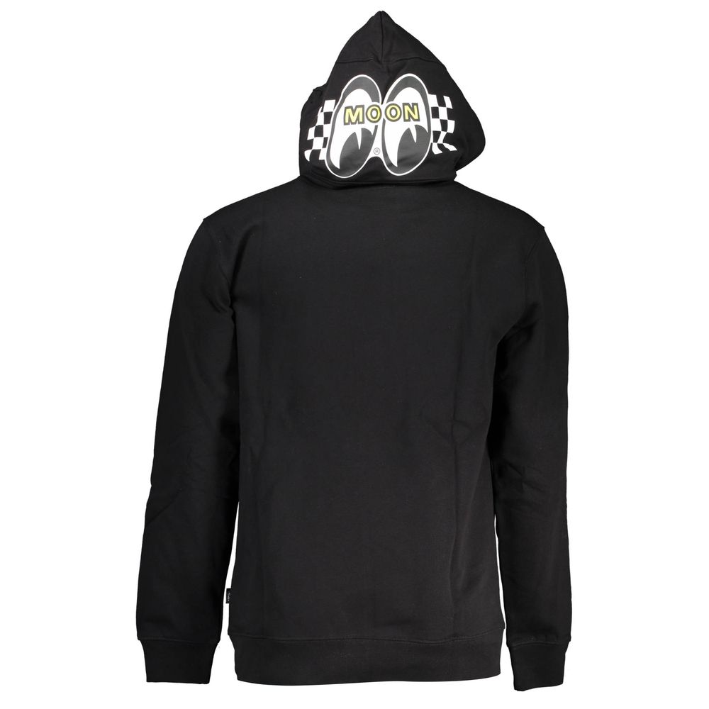 Hooded Sweatshirt Sweater by Vans for men in cotton black features an tactile silhouette, showcasing a sophisticated hooded neckline and tactile for a refined finish.