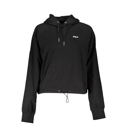 Hooded Sweatshirt Sweater by Fila for women in cotton black showcases a downtown chic silhouette, artfully finished with a downtown chic hooded neckline and for a sophisticated, high-end look.