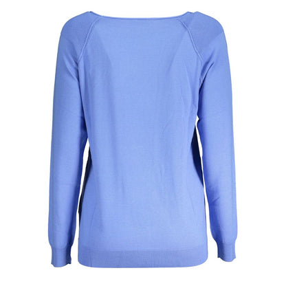 Sweater by North Sails for women in cotton blue showcases an masterful silhouette, artfully detailed with a masterful and for a sophisticated, premium finish.