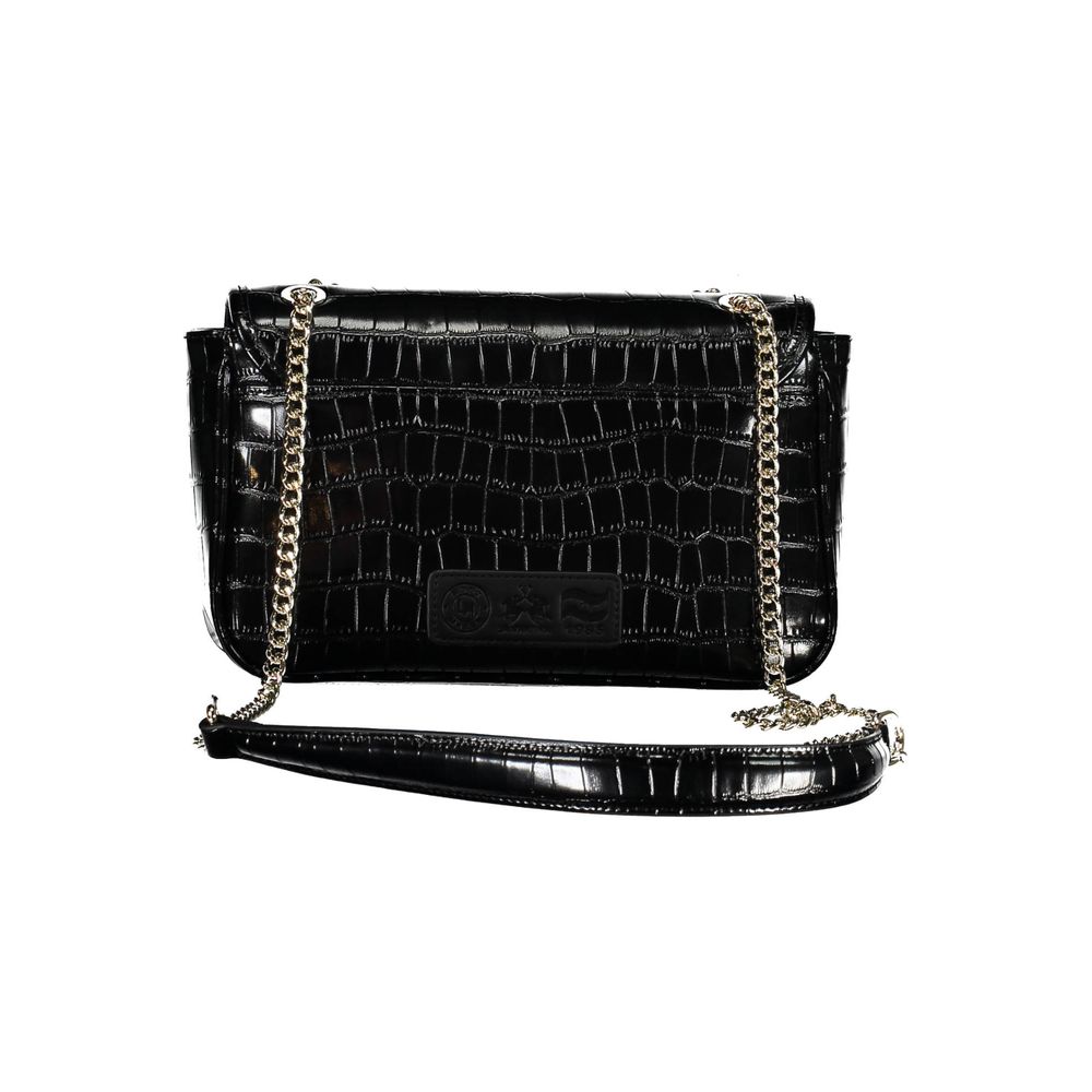 Shoulder Handbag by La Martina for women in polyethylene black features a refined silhouette, showcasing a secure snap & hook, organized external-pockets & internal-pockets, and versatile shoulder-strap for a refined finish.