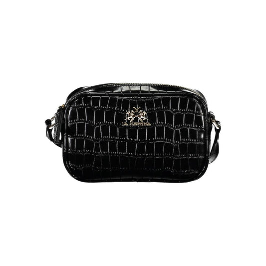 Shoulder Handbag by La Martina for women in polyethylene black features an refined silhouette, showcasing a secure zipper, ample , and versatile shoulder-strap & adjustable-strap for a sophisticated refined aesthetic.