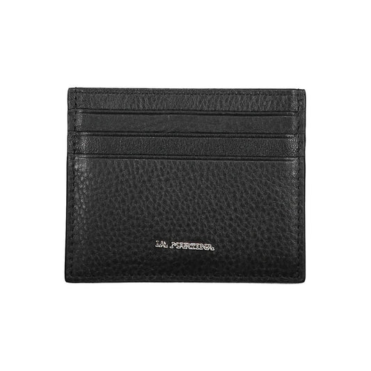 Cardholder Wallet by La Martina for men in leather black presents a refined silhouette, artfully capturing the essence of the Leather Cardholder Wallet design with sophisticated card-organization for a refined look.