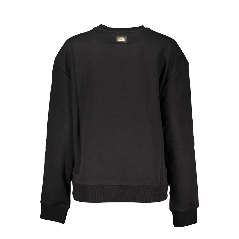 Sweatshirt Sweater by Cavalli Class for women in cotton black showcases an masterful silhouette, artfully detailed with a masterful round neckline and for a sophisticated, premium finish.