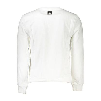 Sweatshirt Sweater by Cavalli Class for men in cotton white showcases a downtown chic silhouette, artfully finished with a downtown chic round neckline and for a sophisticated, high-end look.