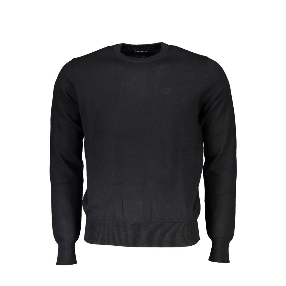 Sweater by North Sails for men in fabric black features an tactile silhouette, showcasing a sophisticated crew neckline and tactile for a refined finish.