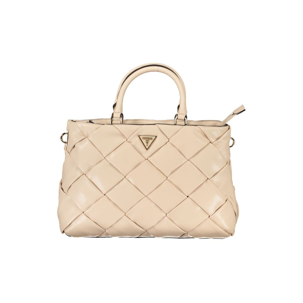 Backpack Handbag by Guess Jeans for women in polyethylene pink features an refined silhouette, showcasing a secure zipper, ample internal-pockets, and versatile shoulder-strap, backpack-strap, adjustable-strap & handle for a sophisticated refined aesthetic.