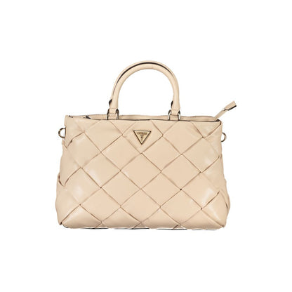 Backpack Handbag by Guess Jeans for women in polyethylene pink features an refined silhouette, showcasing a secure zipper, ample internal-pockets, and versatile shoulder-strap, backpack-strap, adjustable-strap & handle for a sophisticated refined aesthetic.