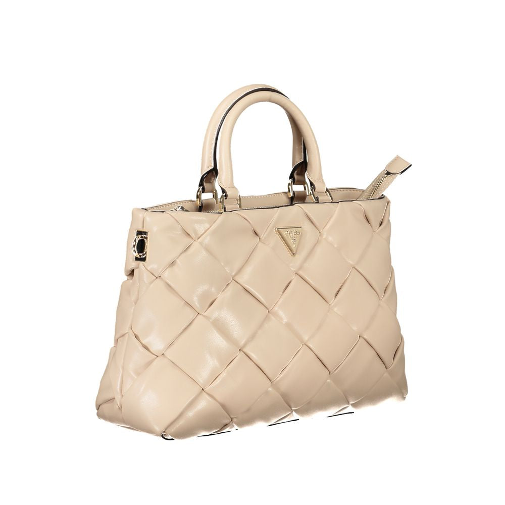 Backpack Handbag by Guess Jeans for women in polyethylene pink features a signature silhouette, showcasing a secure zipper and signature internal-pockets with versatile shoulder-strap, backpack-strap, adjustable-strap & handle for a sophisticated look.
