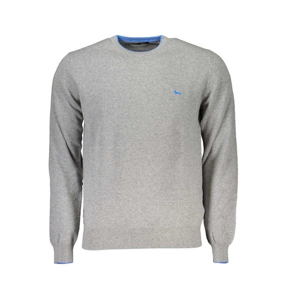 Sweater by Harmont & Blaine for men in fabric gray features an tactile silhouette, showcasing a sophisticated crew neckline and tactile for a refined finish.