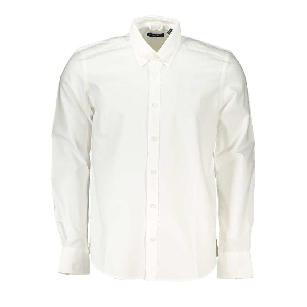 Shirt by North Sails for men in cotton white features an polished silhouette, showcasing a sophisticated button-down-collar neckline and detail for a truly polished finish.