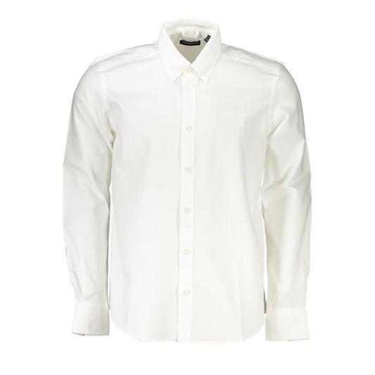 Shirt by North Sails for men in cotton white features an polished silhouette, showcasing a sophisticated button-down-collar neckline and detail for a truly polished finish.