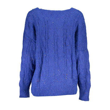 Sweater by Desigual for women in polyester blue showcases a sumptuous silhouette, artfully finished with a sumptuous and for a sophisticated, sumptuous look.