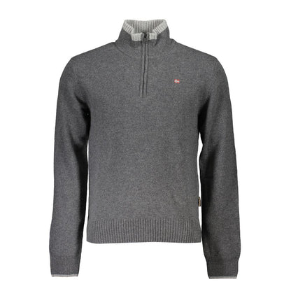 Sweater by Napapijri for men in fabric gray showcases an masterful silhouette, artfully detailed with a masterful and for a sophisticated, premium finish.