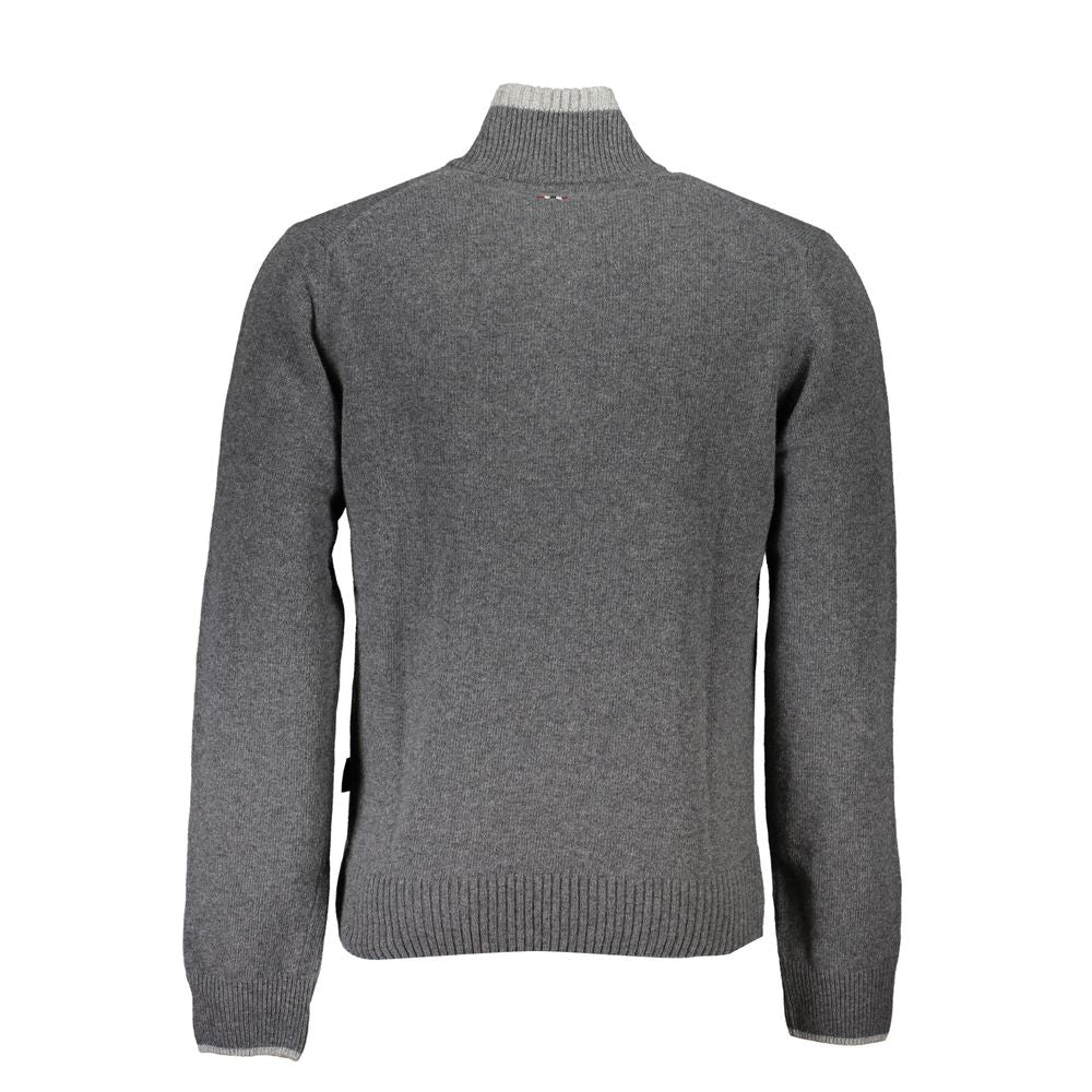 This Sweater by Napapijri for men in fabric gray presents a understated silhouette, featuring a sophisticated and for a understated finish.