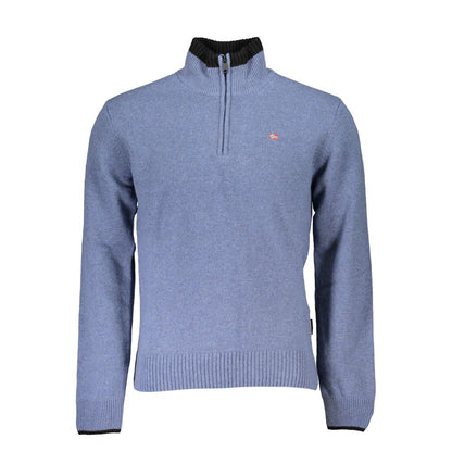 Sweater by Napapijri for men in fabric blue features an tactile silhouette, showcasing a sophisticated and tactile for a refined finish.