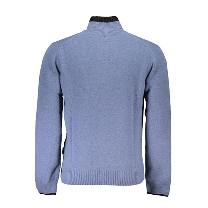 Sweater by Napapijri for men in fabric blue features an polished silhouette, showcasing refined and a sophisticated for a truly polished finish.