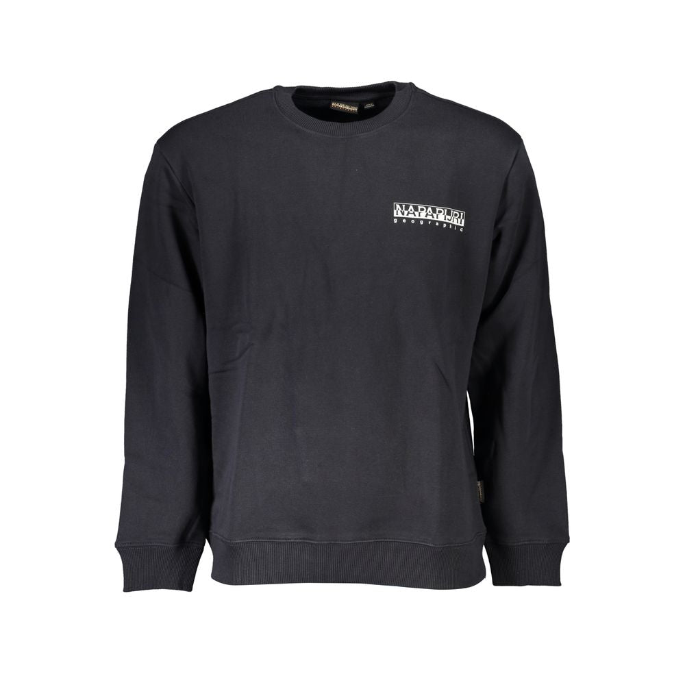 This Sweater by Napapijri for men in cotton black presents a understated silhouette, featuring a sophisticated crew neckline and long-sleeve for a understated finish.
