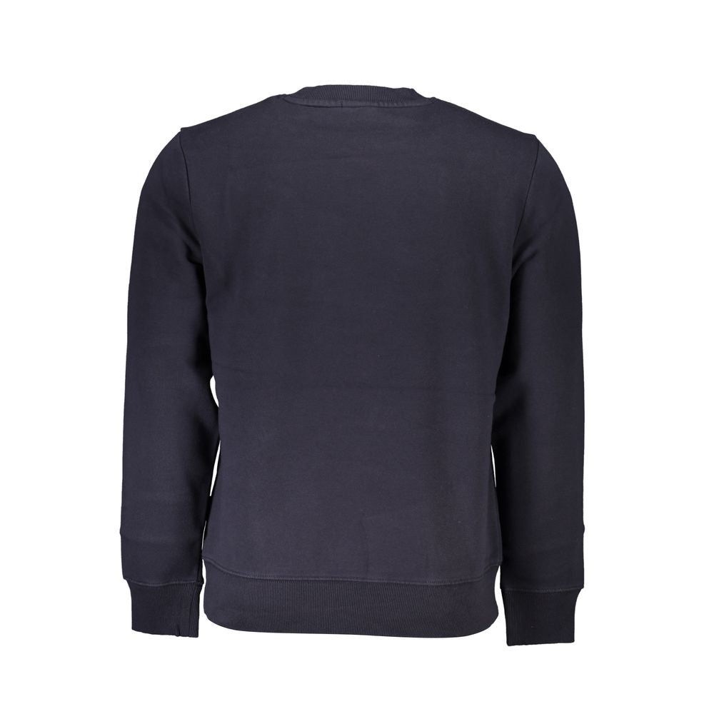 Sweater by Napapijri for men in cotton blue showcases a sumptuous silhouette, artfully finished with a sumptuous and for a sophisticated, sumptuous look.