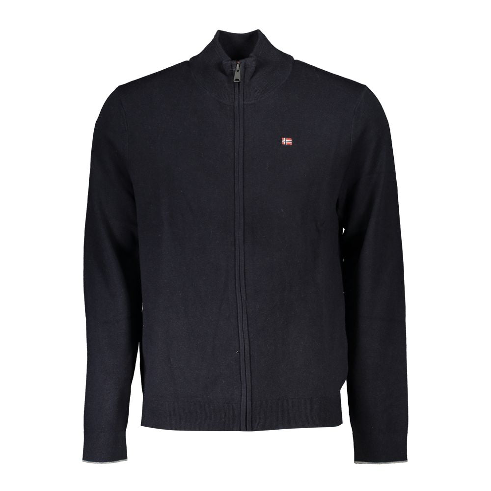 Sweater by Napapijri for men in fabric black showcases a downtown chic silhouette, artfully finished with a downtown chic and long-sleeve for a sophisticated, high-end look.