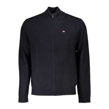 Sweater by Napapijri for men in fabric black showcases a downtown chic silhouette, artfully finished with a downtown chic and long-sleeve for a sophisticated, high-end look.