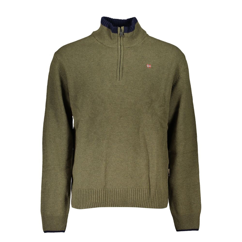 Sweatshirt by Napapijri for men in fabric green features an exquisite silhouette, showcasing and details for a exquisite look.