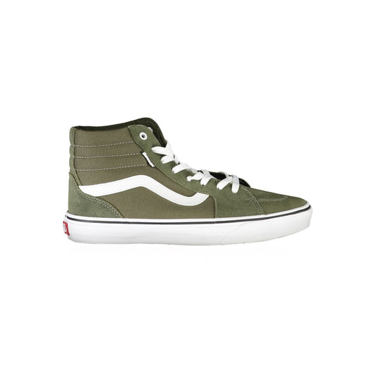 Sneakers by Vans for men in polyester green features an opulent silhouette from the Men's Fashion Polyester Sneakers collection, showcasing a signature fashion style with an opulent finish.