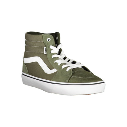 Sneakers by Vans for men in polyester green features an sumptuous design from the Men's Fashion Polyester Sneakers collection, highlighting a sumptuous fashion style for a premium, high-fashion look.