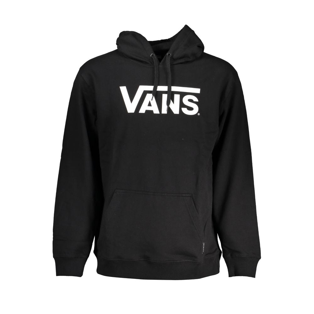 Hooded Sweater by Vans for men in cotton black features an polished silhouette, showcasing refined and a sophisticated hooded neckline for a truly polished finish.