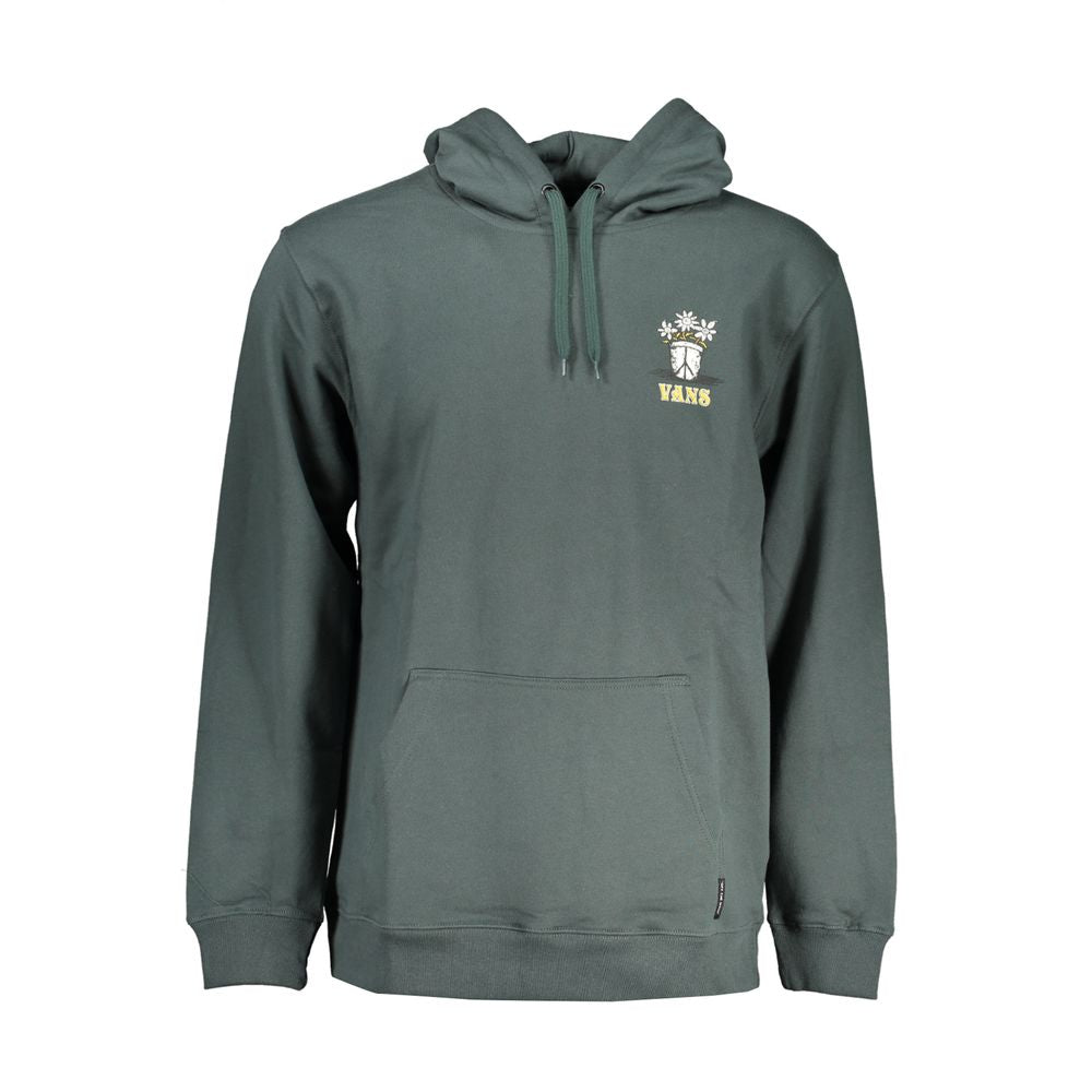 Hooded Sweater by Vans for men in cotton green showcases an masterful silhouette, artfully detailed with a masterful hooded neckline and for a sophisticated, premium finish.