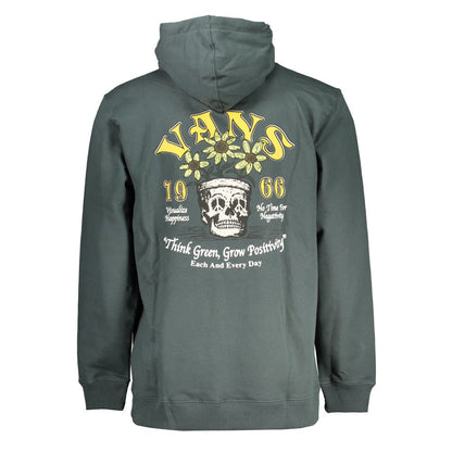 Hooded Sweater by Vans for men in cotton green showcases a downtown chic silhouette, artfully finished with a downtown chic hooded neckline and for a sophisticated, high-end look.