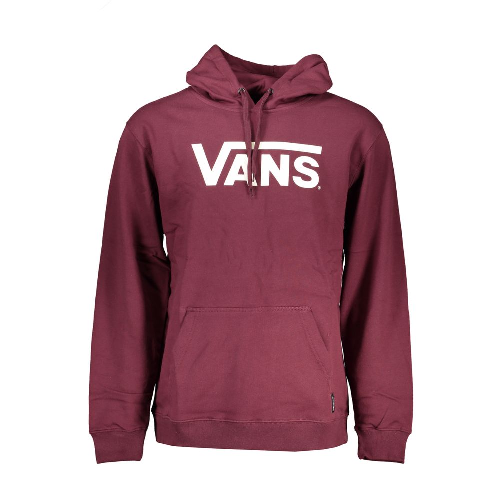 Hooded Sweater by Vans for men in cotton red showcases an masterful silhouette, artfully detailed with a masterful hooded neckline and for a sophisticated, premium finish.