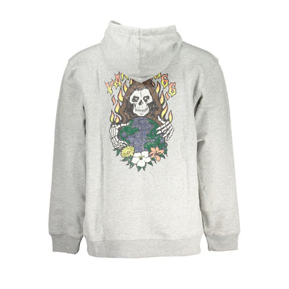 Hooded Sweatshirt by Vans for men in cotton gray features an enviable silhouette, showcasing a premium and refined hooded neckline for a truly enviable finish.