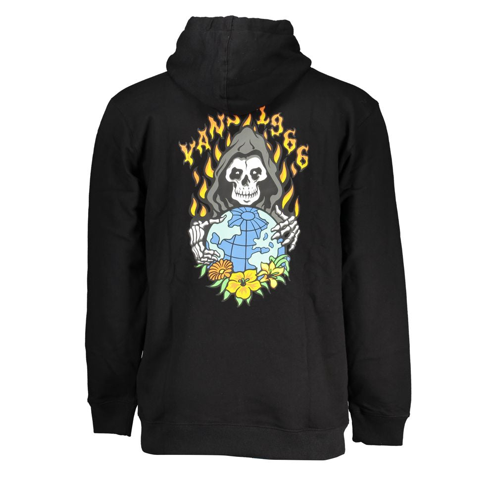 Hooded Sweater by Vans for men in cotton black showcases an masterful silhouette, artfully detailed with a masterful hooded neckline and for a sophisticated, premium finish.