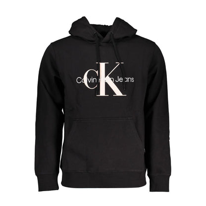 Hooded Sweatshirt Hoodie by Calvin Klein for men in organic cotton black & print features an luminous silhouette, showcasing a sophisticated hooded neckline and for a truly luminous look.