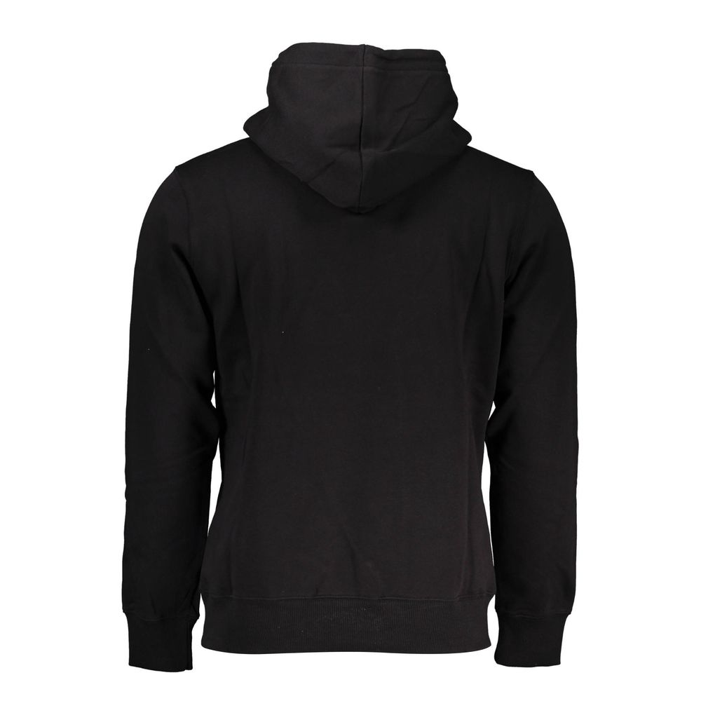 Hooded Sweatshirt Hoodie by Calvin Klein for men in organic cotton black & print features a slouchy chic silhouette, detailed with a slouchy chic and a signature hooded neckline for an elevated aesthetic.