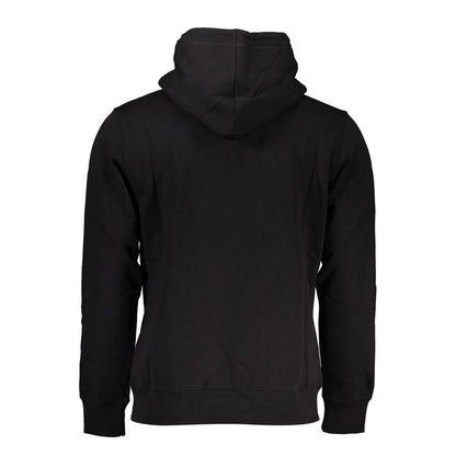 Hooded Sweatshirt Hoodie by Calvin Klein for men in organic cotton black & print features a slouchy chic silhouette, detailed with a slouchy chic and a signature hooded neckline for an elevated aesthetic.