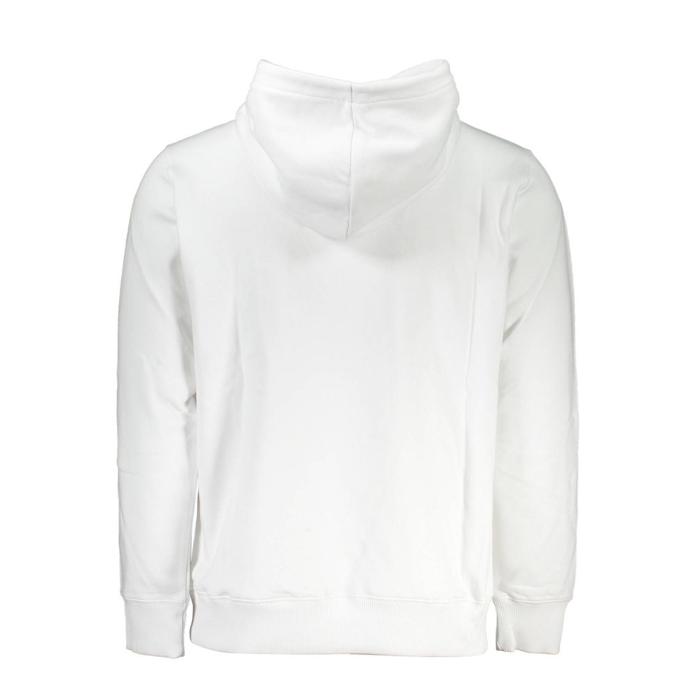 Hooded Sweatshirt Hoodie by Calvin Klein for men in organic cotton white & print features an avant-garde silhouette, showcasing a sophisticated and detail for a truly avant-garde finish.