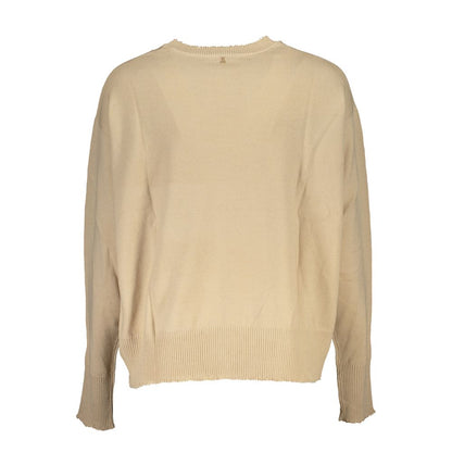 This Sweater by Patrizia Pepe for women in fabric beige presents a understated silhouette, featuring a sophisticated and for a understated finish.
