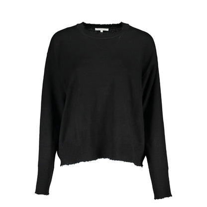 Sweater by Patrizia Pepe for women in fabric black features an tactile silhouette, showcasing a sophisticated crew neckline and tactile for a refined finish.
