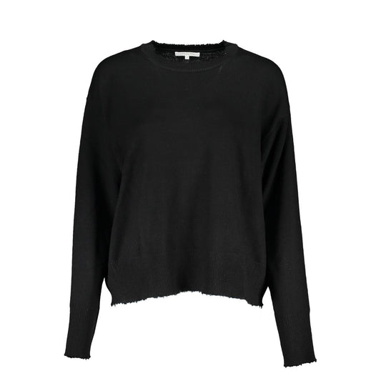 Sweater by Patrizia Pepe for women in fabric black features an tactile silhouette, showcasing a sophisticated crew neckline and tactile for a refined finish.