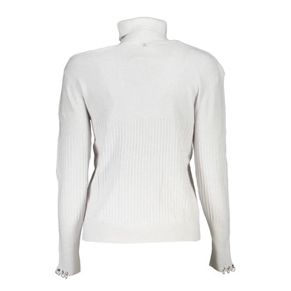 Sweater by Patrizia Pepe for women in cotton gray features an tactile silhouette, showcasing a sophisticated and tactile for a refined finish.